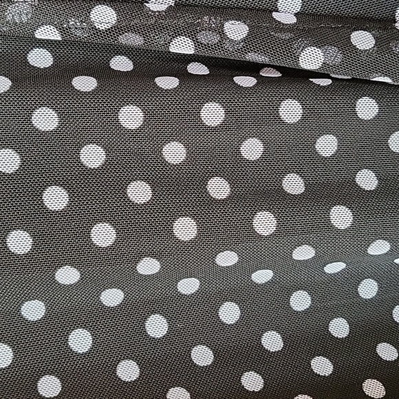 GREEN ENVELOPE TOP SIZE SMALL BLACK & WHITE TWO LAYER SLEEVELESS POLKA DOT - Picture 2 of 5